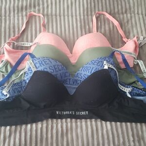 Victoria's Secret Women's Intimates Bra Set - Black, Blue, Green, Pink